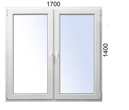 Plastové okno 1770x1100 O+OS ALUPLAST -Trojsklo