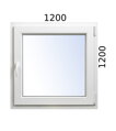 Plastové okno 1200x1200 OS ALUPLAST 4000