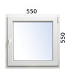 Plastové okno 550x550 OS pravé - WDS 6S