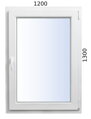 Plastové okno 1200x1300 OS ALUPLAST 4000