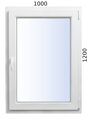 Plastové okno 1000x1200 OS ALUPLAST 4000
