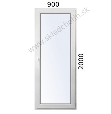 Balkónové dvere 900x2000 OS pravé Avantgarde 7000