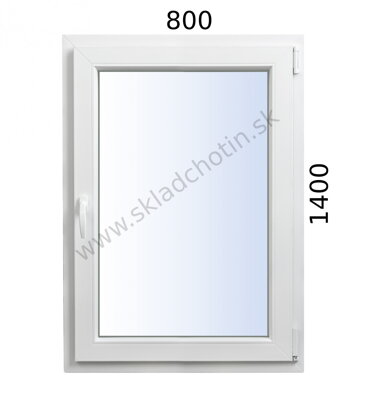 Plastové okno 800x1400 OS profil Avantgarde 7000 