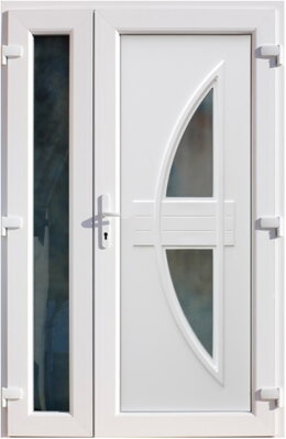 Plastové vchodové dvere dvojkrídlové Dill
