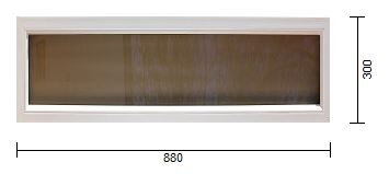Horný svetlík 880x300   FIX- sklo nepriehľadné vzor činčila