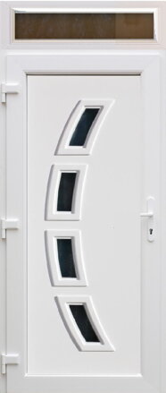 Plastové vchodové dvere jednokrídlové Lili s horným svetlíkom FIX