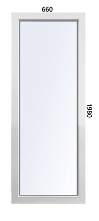 Plastové okno 660x1980 FIX ALUPLAST