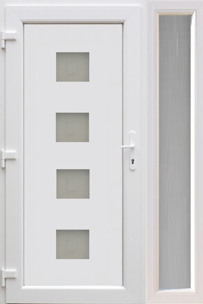 Plastové vchodové dvere jednokrídlové Modern3 s bočným svetlíkom FIX