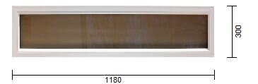 Horný svetlík 1180x300 FIX- sklo nepriehľadné vzor činčila
