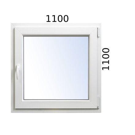 Plastové okno 1100x1100 OS pravé Rehau