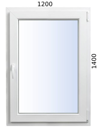 Plastové okno 1200x1400 OS pravé ALUPLAST - Trojsklo
