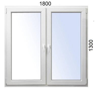 Plastové okno 1800x1300 O+OS ALUPLAST -Trojsklo