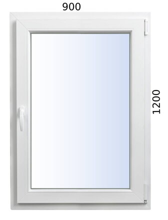 Plastové okno 900x1200 OS pravé ALUPLAST - Trojsklo