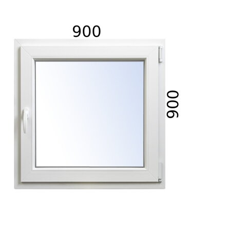 Plastové okno 900x900 OS pravé ALUPLAST - Trojsklo