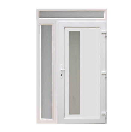 Plastové vchodové dvere jednokrídlové Modern2 s bočným a horným svetlíkom FIX