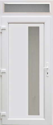 Plastové vchodové dvere jednokrídlové Modern 2 s horným svetlíkom FIX