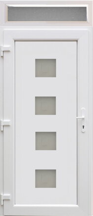 Plastové vchodové dvere jednokrídlové Modern 3 s horným svetlíkom FIX