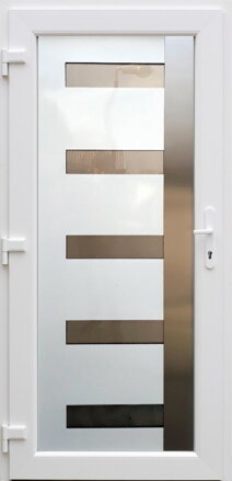 Plastové vchodové dvere INOX 19