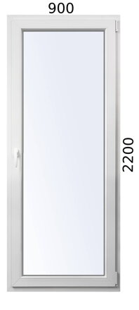 Balkónové dvere 900x2200 OS pravé