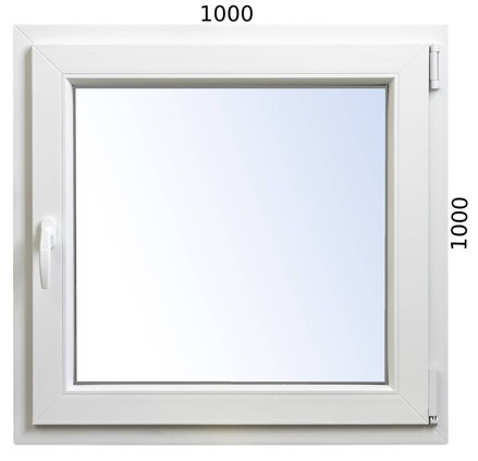 Plastové okno 1000x1000 OS pravé ALUPLAST