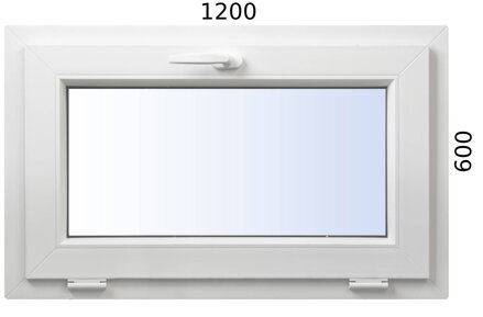Plastové okno 1200x600 S - ALUPLAST -Trojsklo