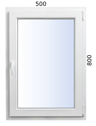 Plastové okno 500x800 OS pravé