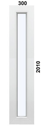 Plastové okno 300x2010 FIX - sklo dubová kôra 