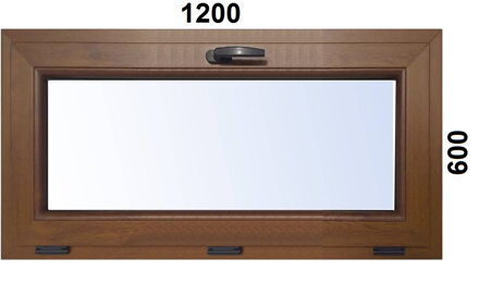 Plastové okno 1200x600 Sklopné zlatý dub