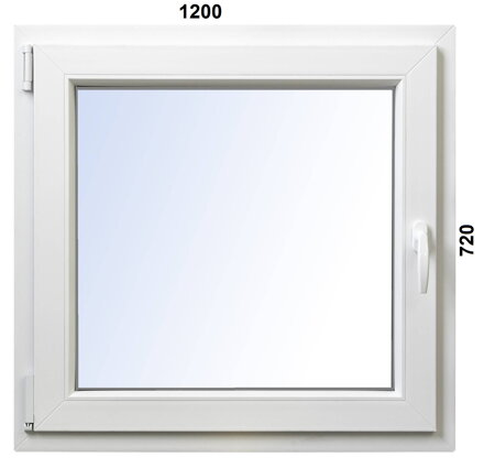 Plastové okno 1200x720 OS ľavé - trojsklo