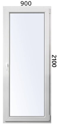 Balkónové dvere 900x2100 OS SALAMANDER 72 MD - Trojsklo 