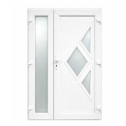 Plastové vchodové dveře dvoukřídlé Lili