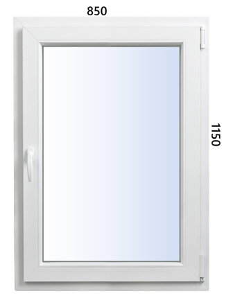 Plastové okno 850x1150 OS pravé ALUPLAST