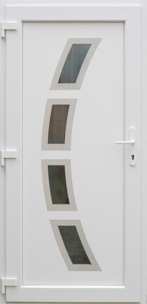 Plastové vchodové dvere INOX 1 