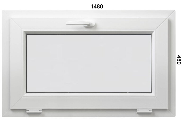Plastové okno 1480x480 sklopné ALUPLAST ( PVC výplň )