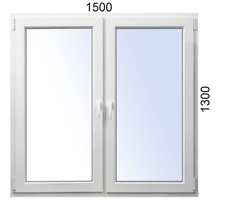 Plastové okno 1500x1300 O+OS - trojsklo Plastové okno 1500x1300 O+OS - trojsklo