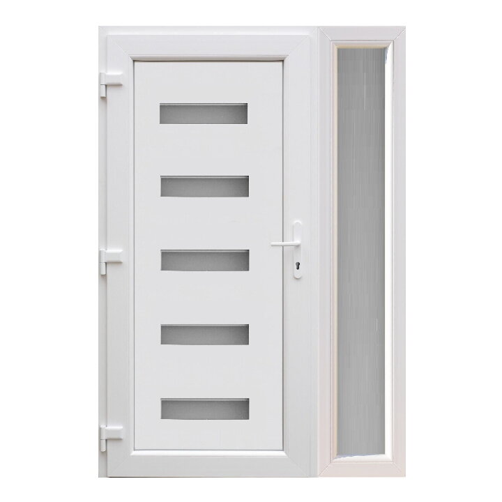 Plastové vchodové dvere jednokrídlové Modern1 s bočným svetlíkom FIX Plastové vchodové dvere jednokrídlové Modern1 s bočným svetlíkom FIX