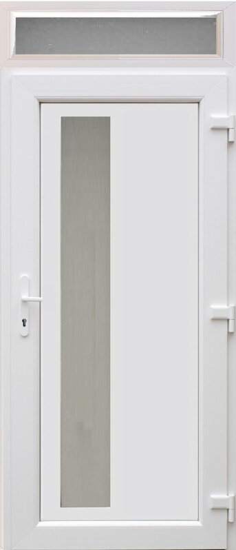 Plastové vchodové dvere jednokrídlové Modern 2 s horným svetlíkom FIX