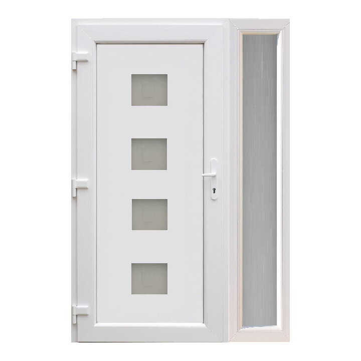 Plastové vchodové dvere jednokrídlové Modern3 s bočným svetlíkom FIX Plastové vchodové dvere jednokrídlové Modern3 s bočným svetlíkom FIX