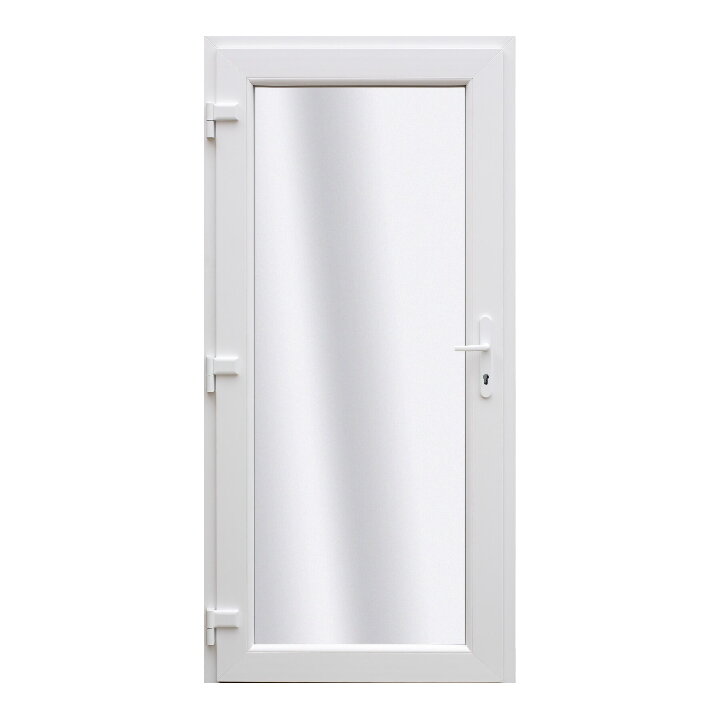 Plastové vchodové dvere Celosklenené číre 1100x1980 otváracie von , ľavé