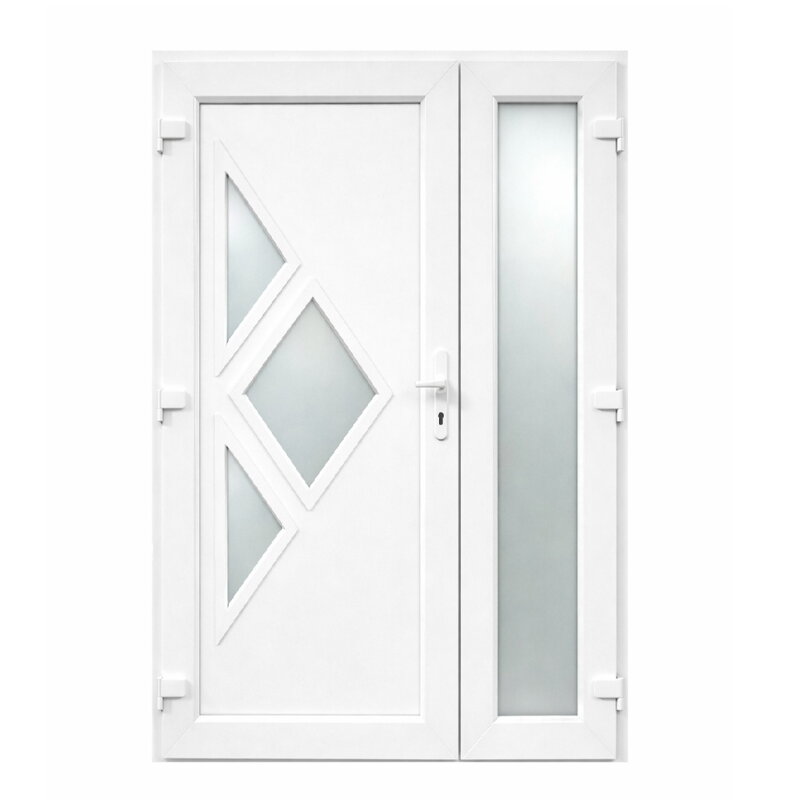 Plastové vchodové dveře dvoukřídlé Iron