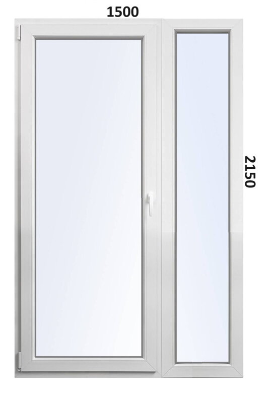 Balkónové dvere 1500x2150 OS+FIX ľavé Aluplast Balkónové dvere 1500x2150 OS+FIX ľavé Aluplast
