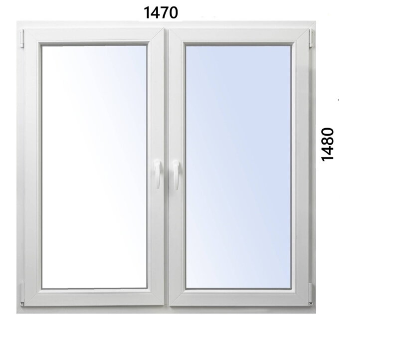 Plastové okno 1470x1480 O+OS ALUPLAST 7000 -Trojsklo - Biela/Zlatý dub