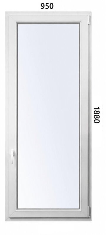 Plastové okno 950x1880 OS pravé ALUPLAST
