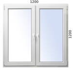 Plastové okno 1200x1200 O+OS profil Avantgarde 7000