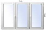 Plastové oko 2365x1435 O+O+OS profil Avantgarde 7000