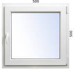 Plastové okno 500x500 OS profil Avantgarde 7000 pravé
