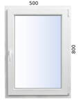 Plastové okno 500x800 OS profil Avantgarde 7000 pravé