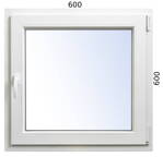 Plastové okno 600x600 OS profil Avantgarde 7000 pravé