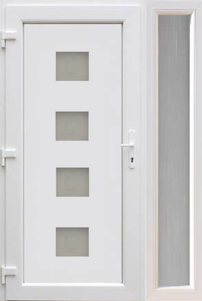 Plastové vchodové dvere jednokrídlové Modern3 s bočným svetlíkom FIX