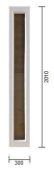 Bočný svetlík 400x2010 FIX- sklo nepriehľadné vzor činčila